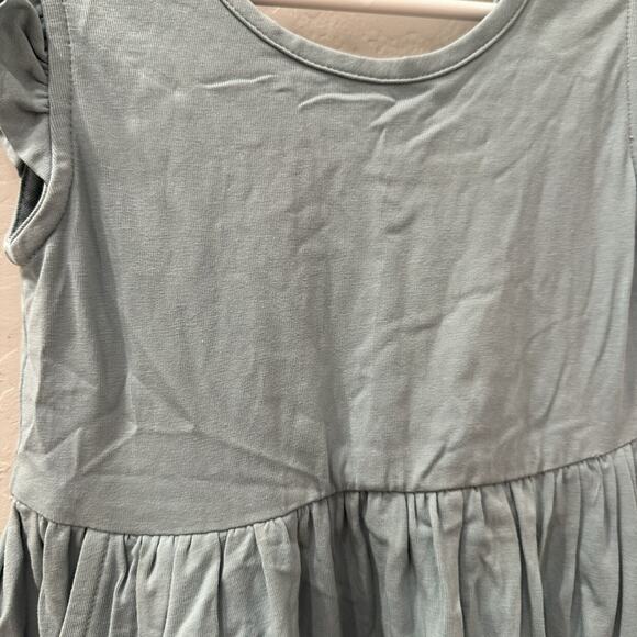 Hanna Andersson Raincloud Blue Super Soft Ruffle Skater Dress - Picture 3 of 9